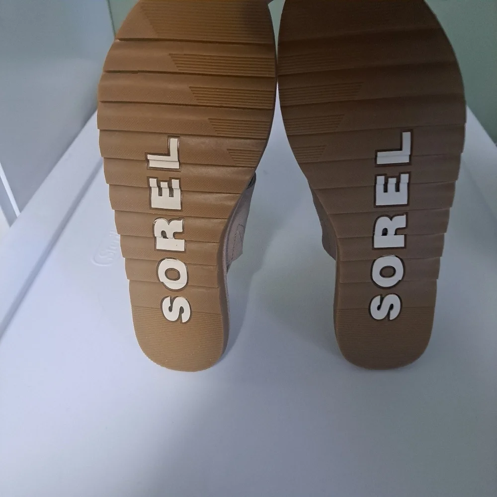 Sorel Ella II Slingback Ash Brown Chalk 6.5 NWT